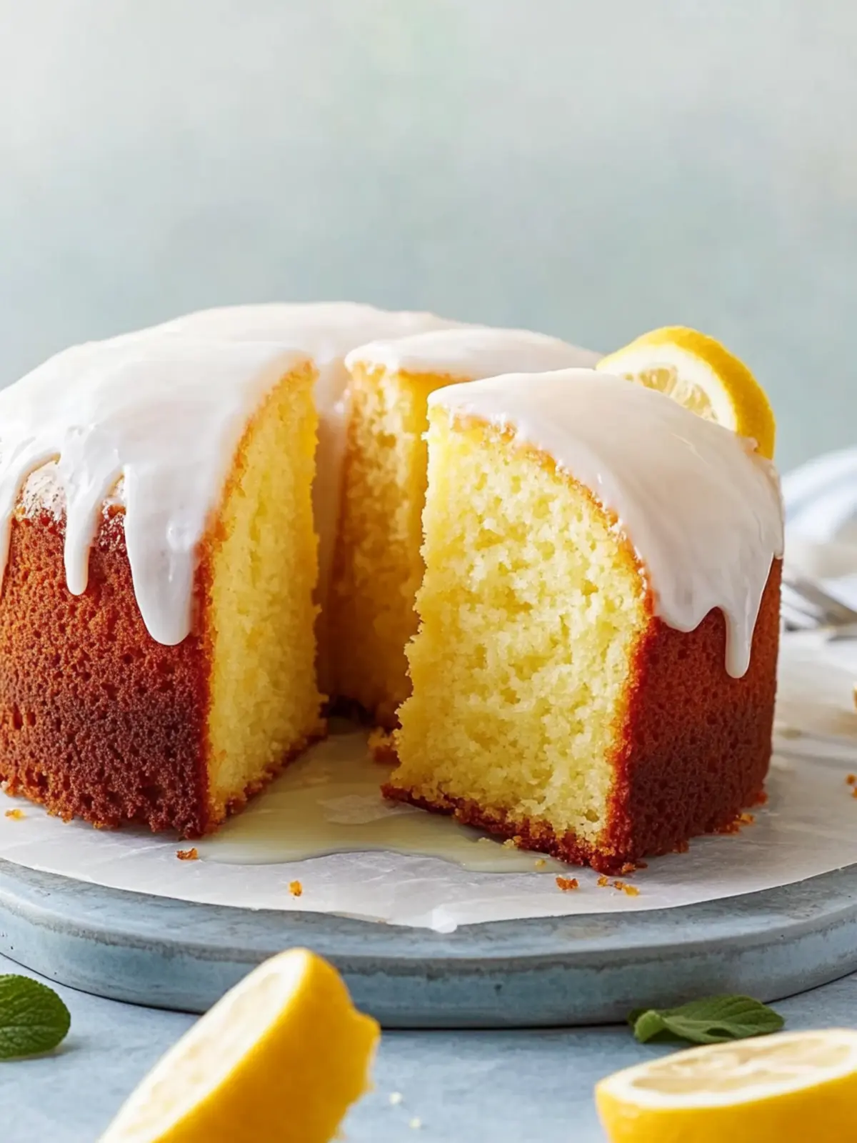 Glazed Lemon Olive Oil Pound Cake
