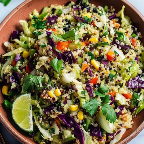 Vegan Cabbage Taco Salad with Quinoa