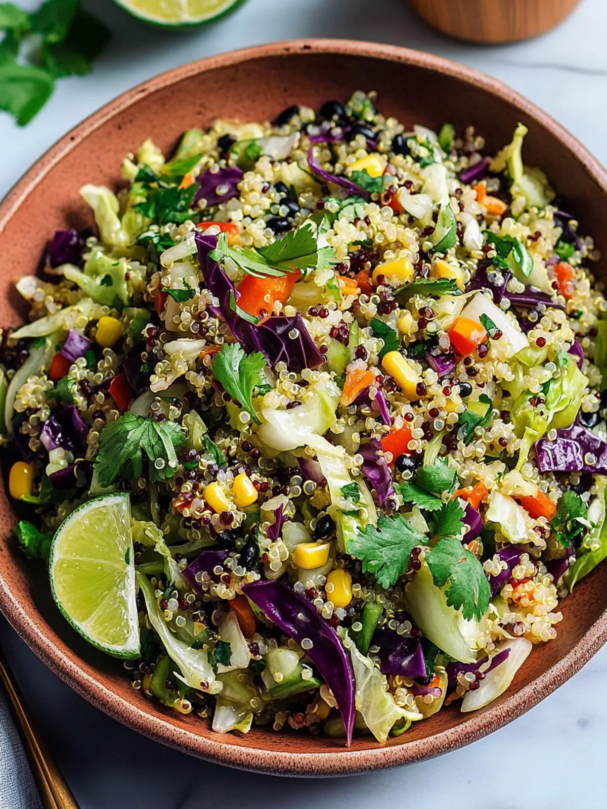 Vegan Cabbage Taco Salad with Quinoa