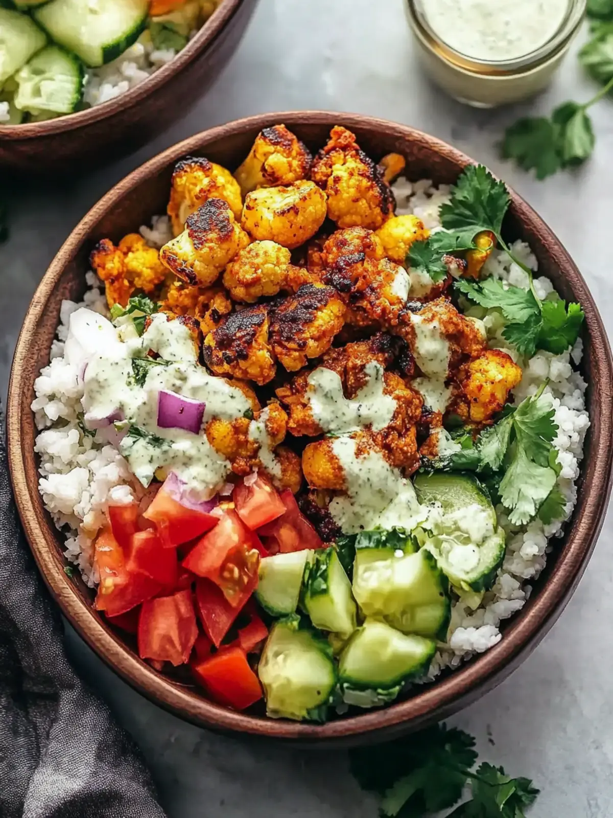 Vegan Cauliflower Shawarma Bowls