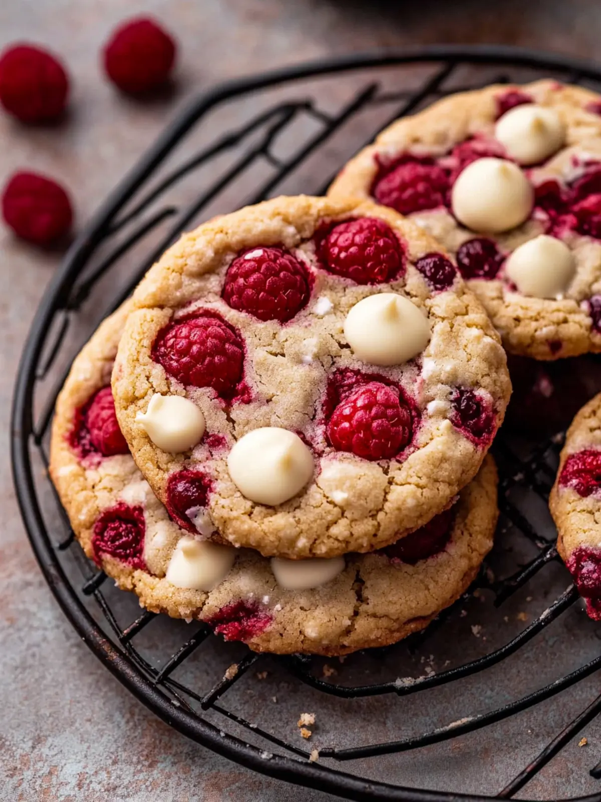 White Chocolate Raspberry Cookies