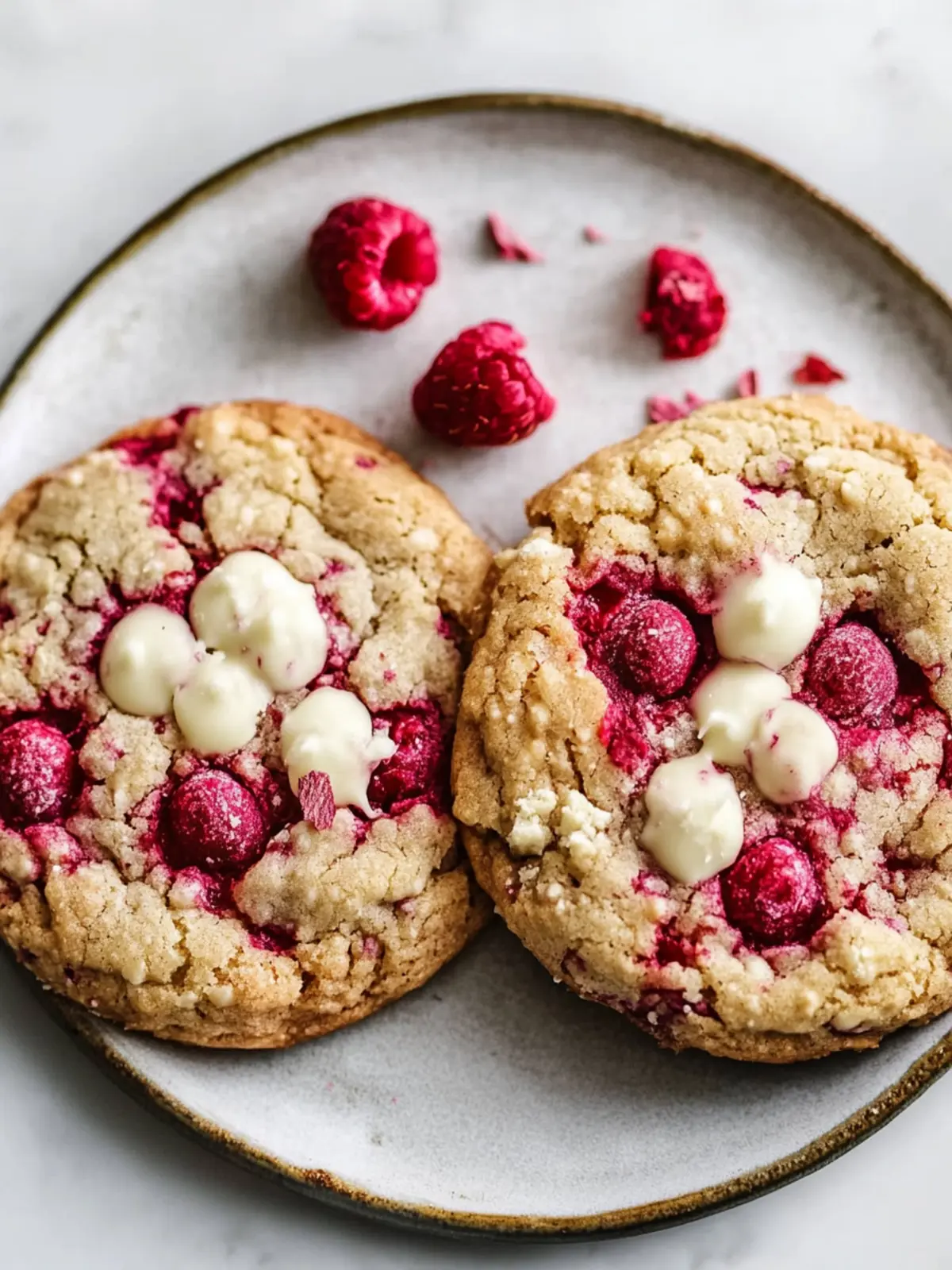 White Chocolate Raspberry Cookies