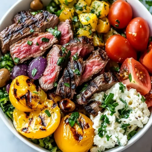 Quick & Easy Mediterranean Steak Bowl Recipe