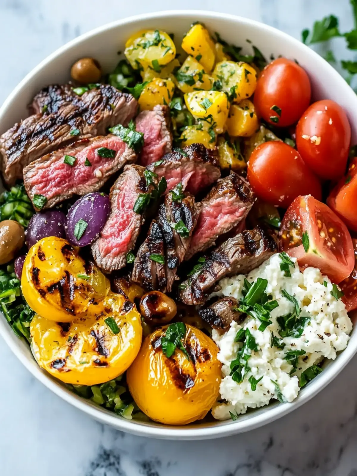 Savor Quick & Easy Mediterranean Steak Bowl Recipe Tonight