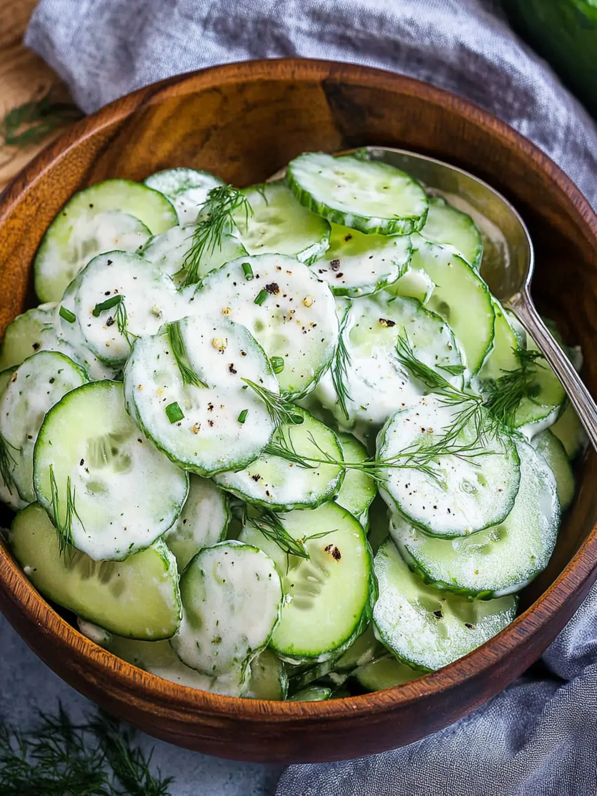 creamy cucumber salad recipe