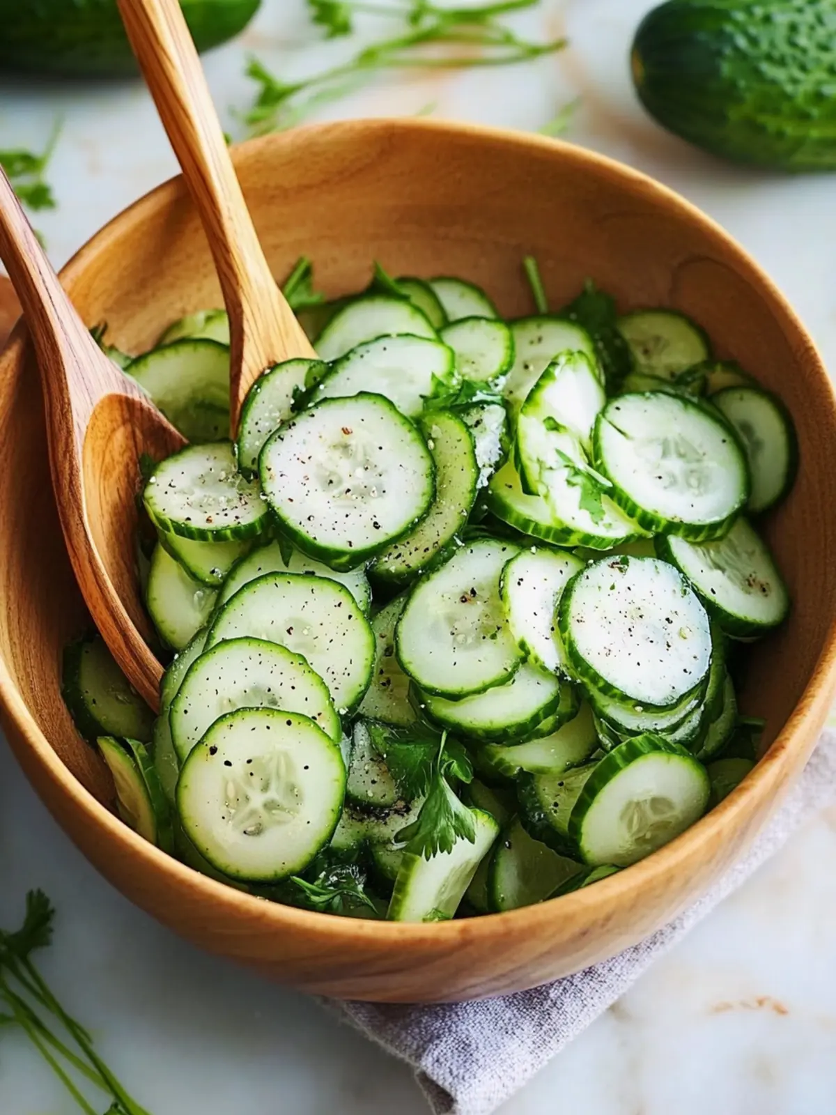 Crisp Cucumber Salad with Dill for Refreshing Summer Vibes