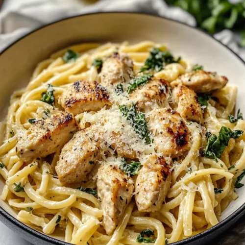 Healthy Garlic Parmesan Chicken Pasta
