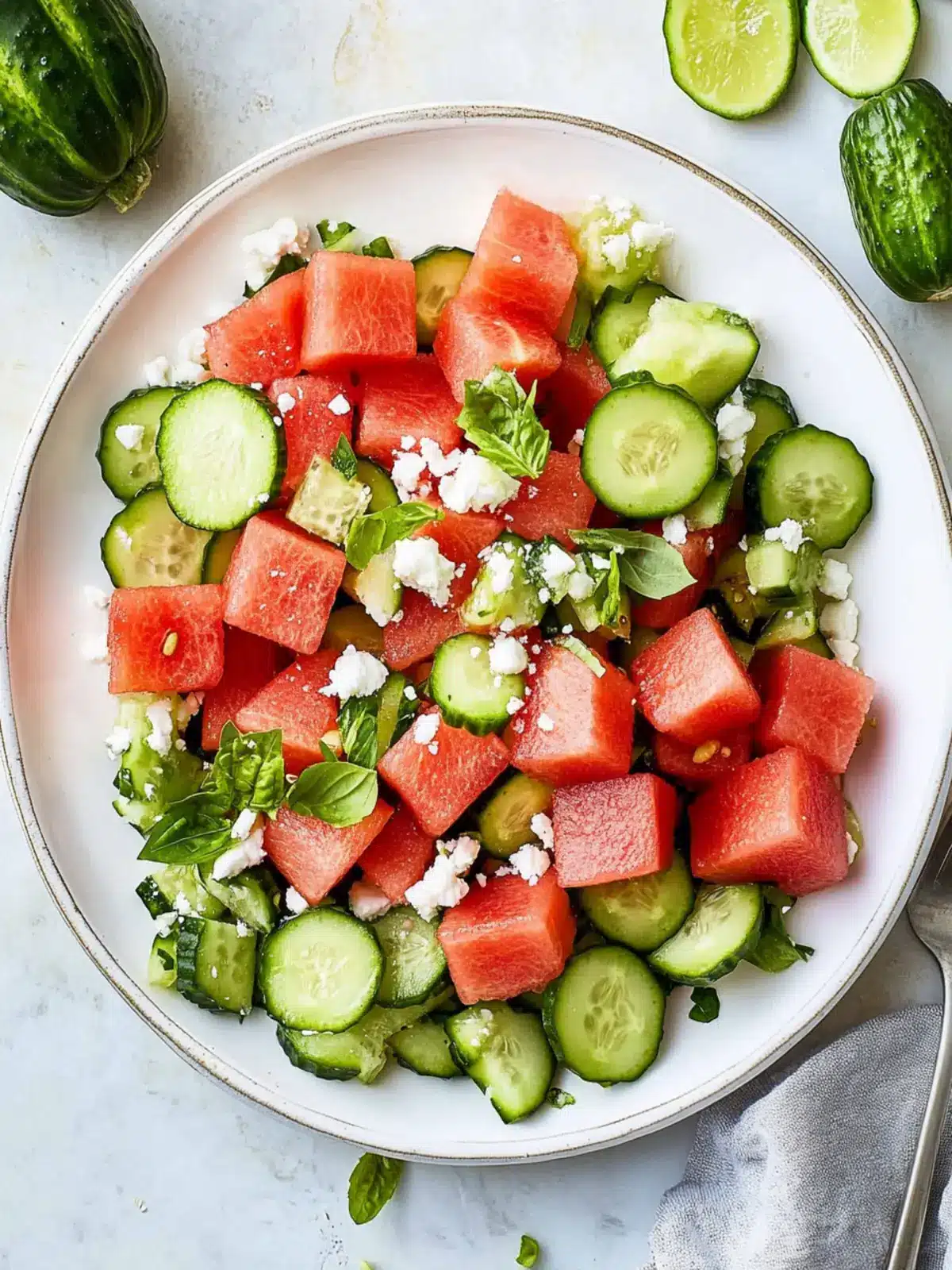 watermelon cucumber salad