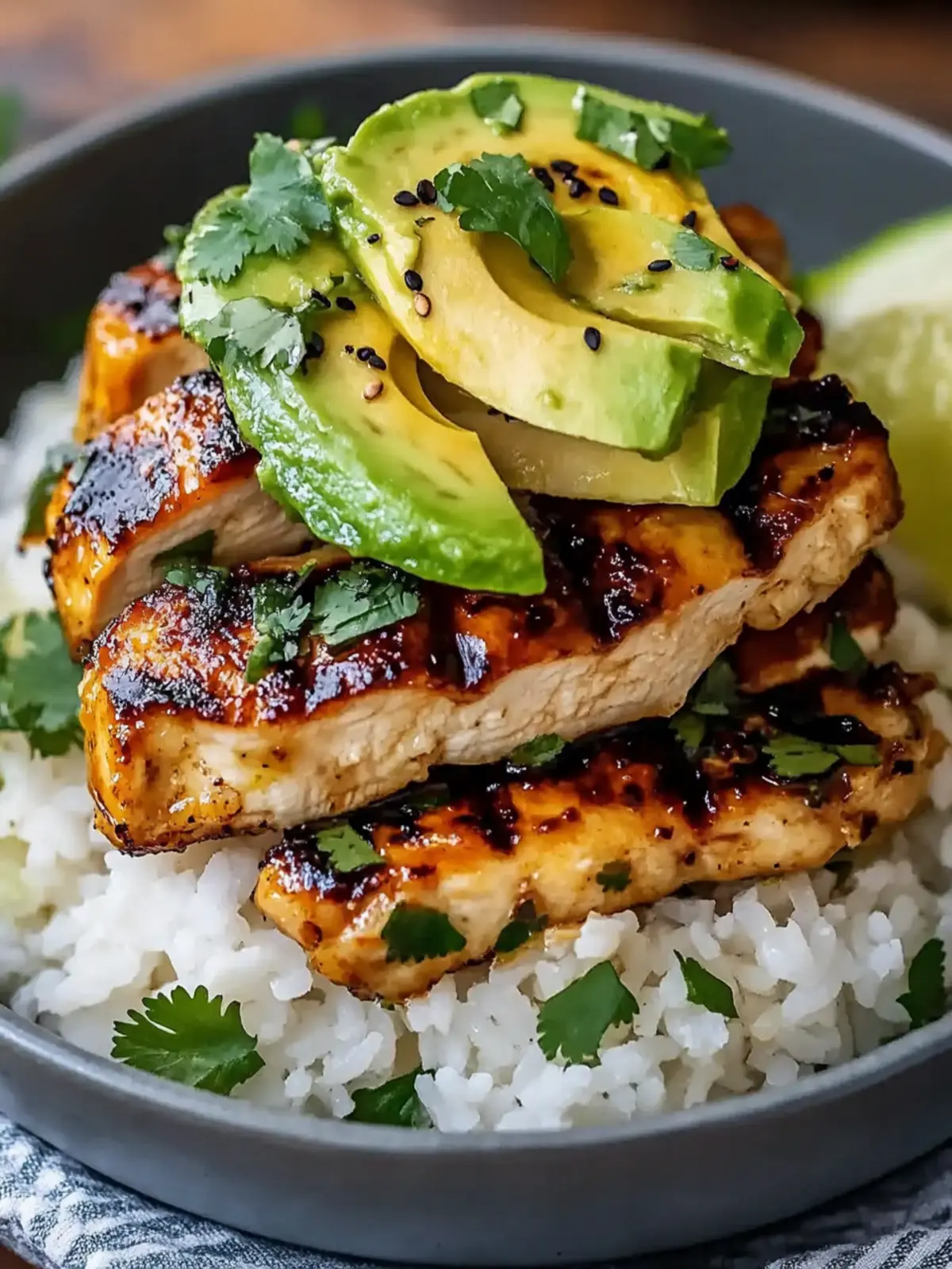 Honey Lime Chicken & Avocado Rice