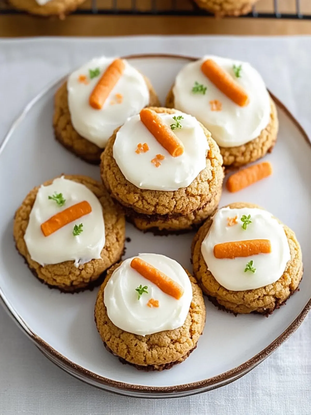 Carrot Cake Cookies with Cream Cheese Frosting Bliss