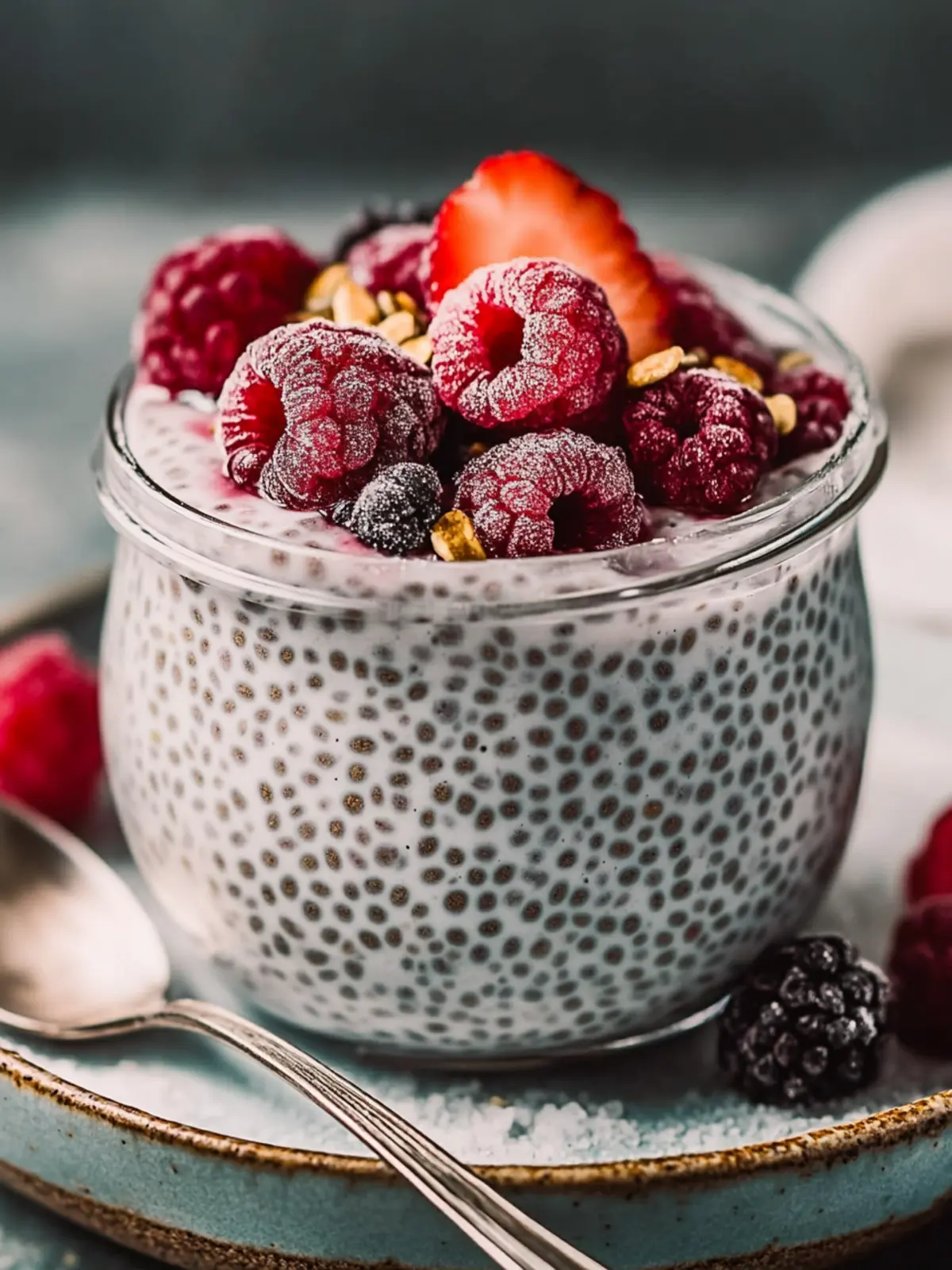 chia seed pudding with yogurt