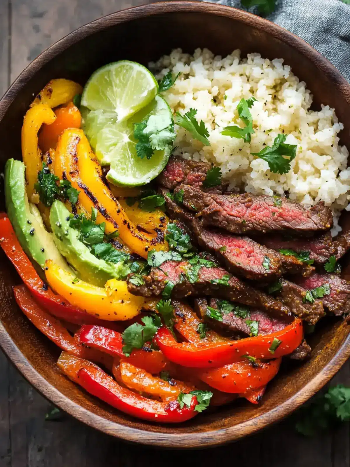 Low Carb Steak Fajita Bowl Recipe