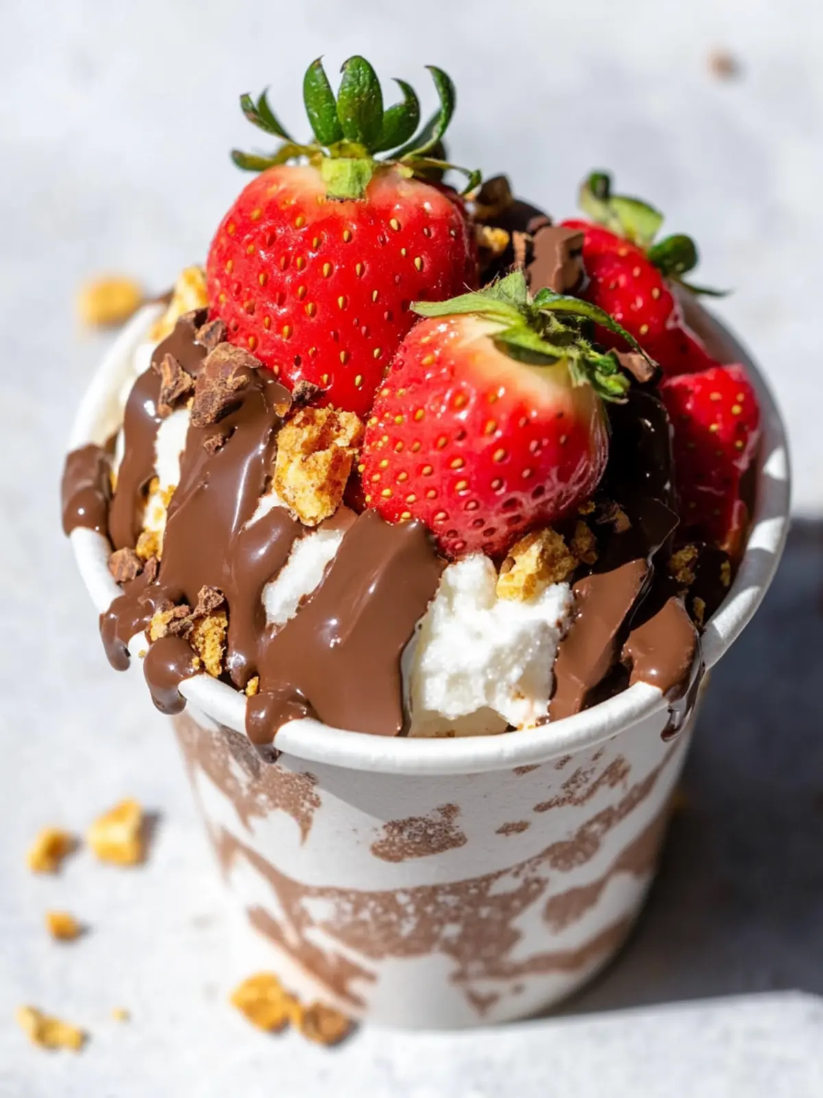 dubai chocolate strawberry cup