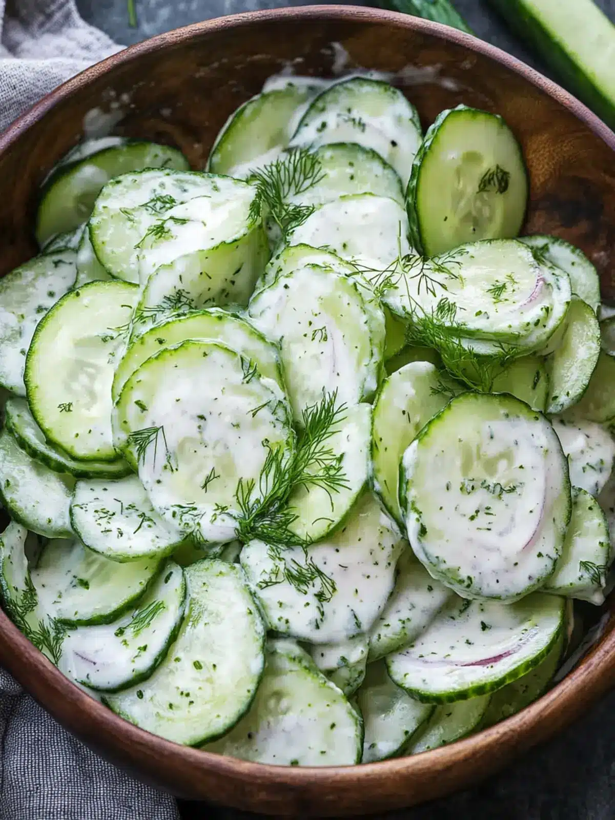 creamy cucumber salad recipe