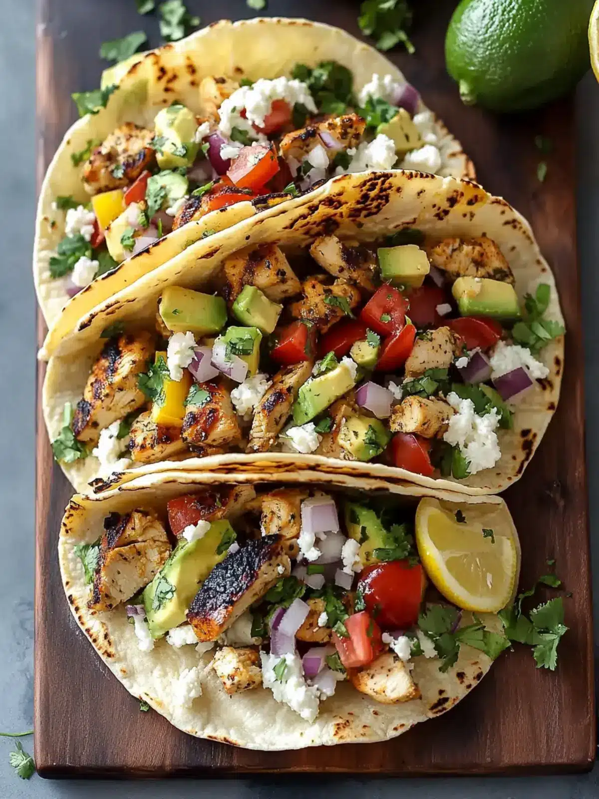 Grilled Mediterranean Chicken Tacos
