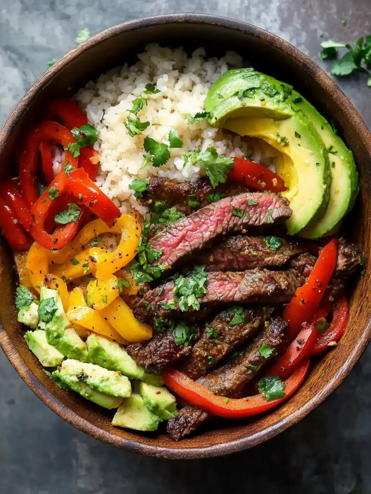 Low Carb Steak Fajita Bowl Recipe