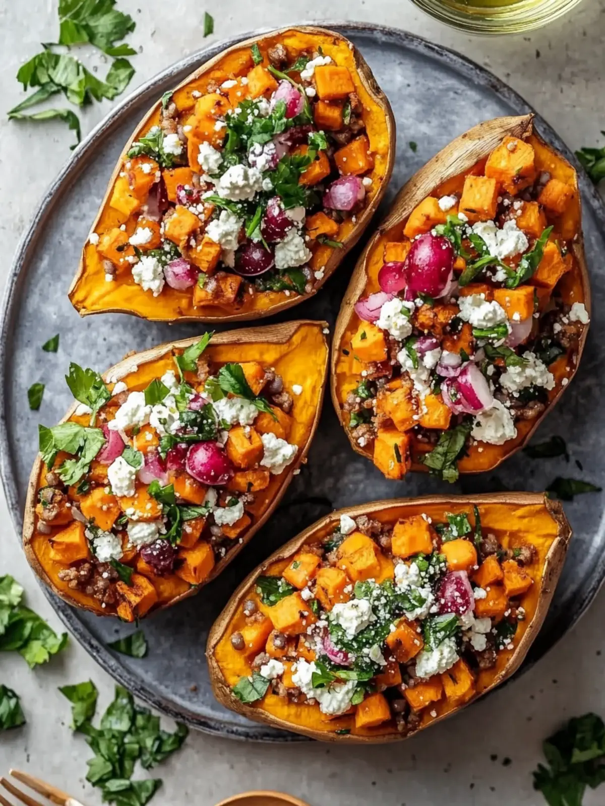 Mediterranean Stuffed Sweet Potatoes