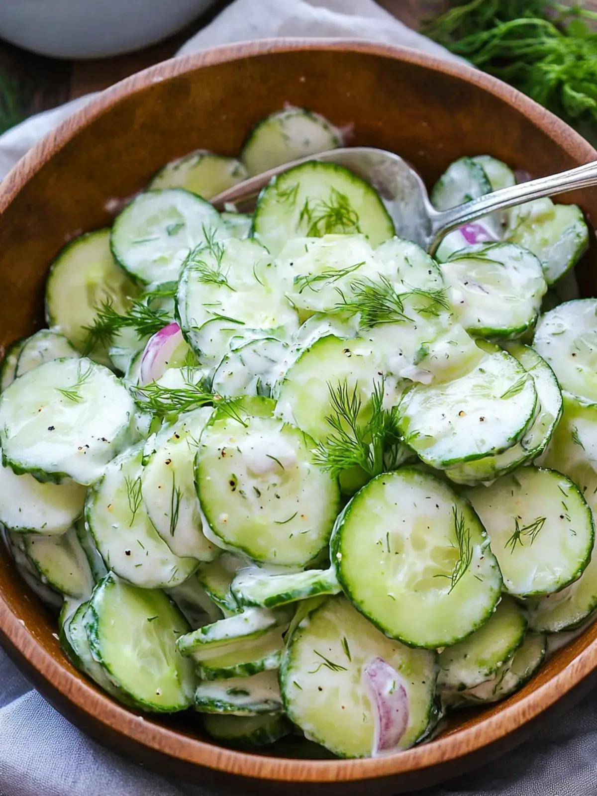 creamy cucumber salad recipe
