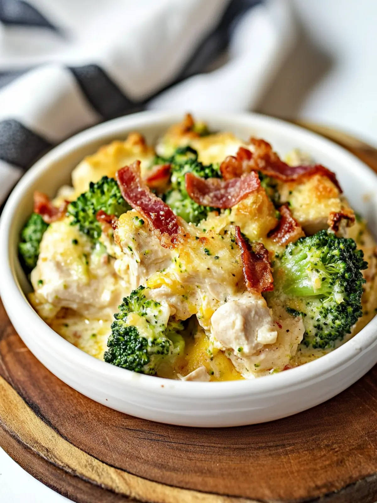 Low Carb Chicken Casserole with Broccoli and Bacon Bliss