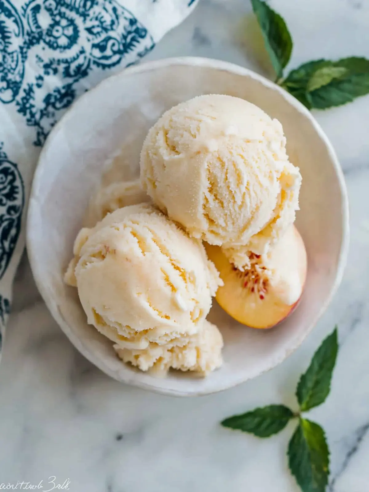 peach ice cream homemade