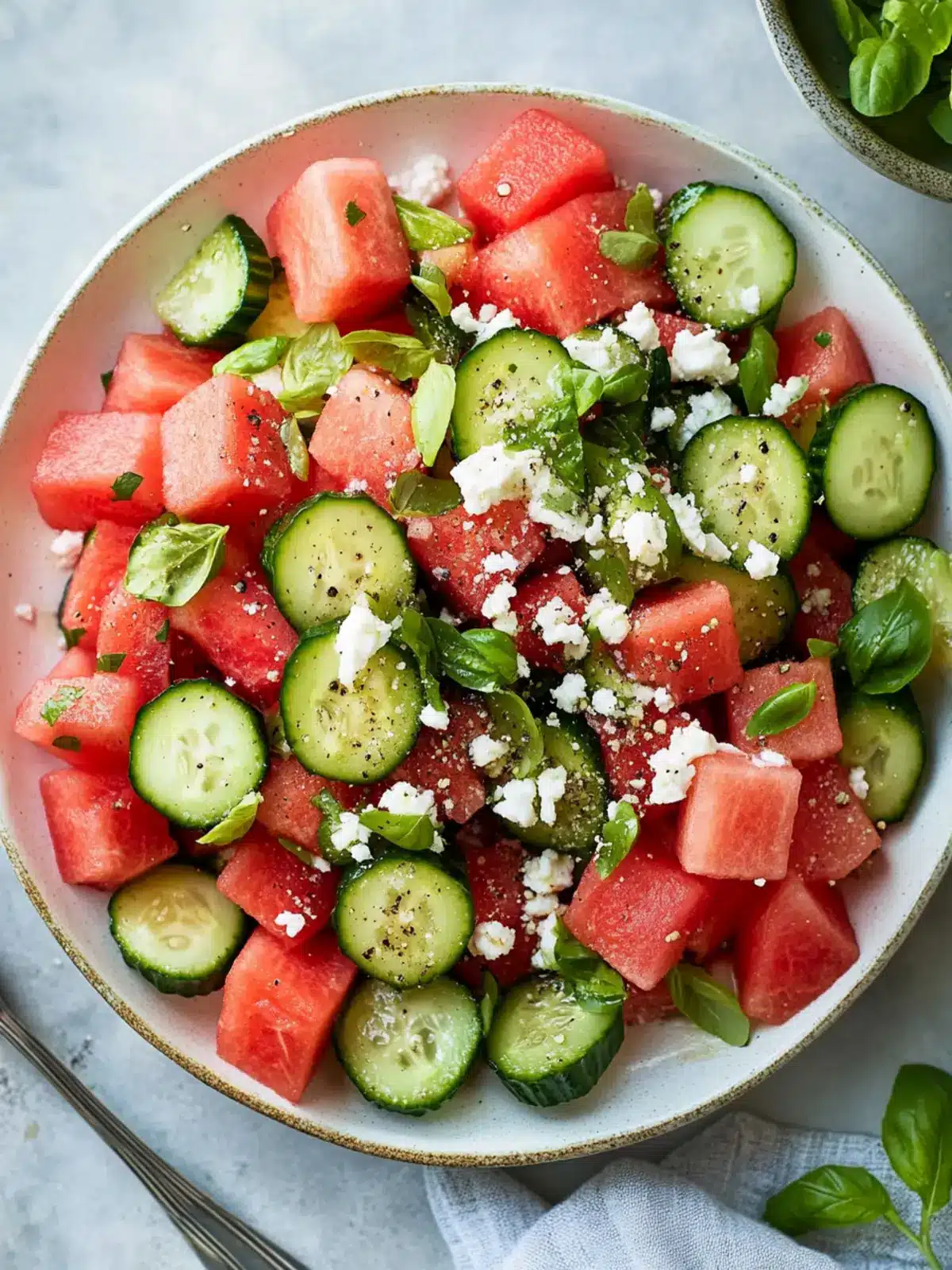 watermelon cucumber salad