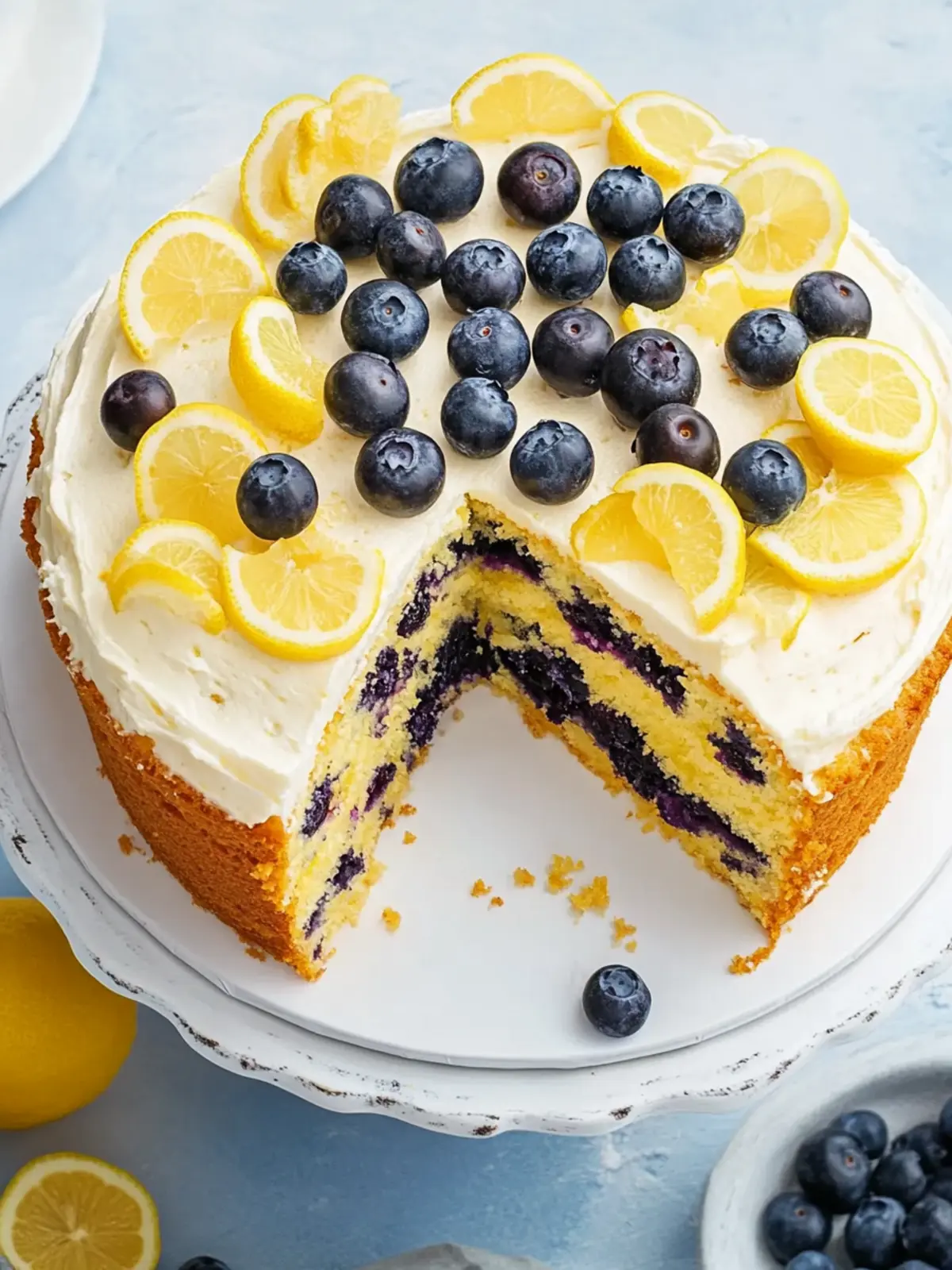 Zesty Blueberry Lemon Cake Recipe That’s Pure Sunshine