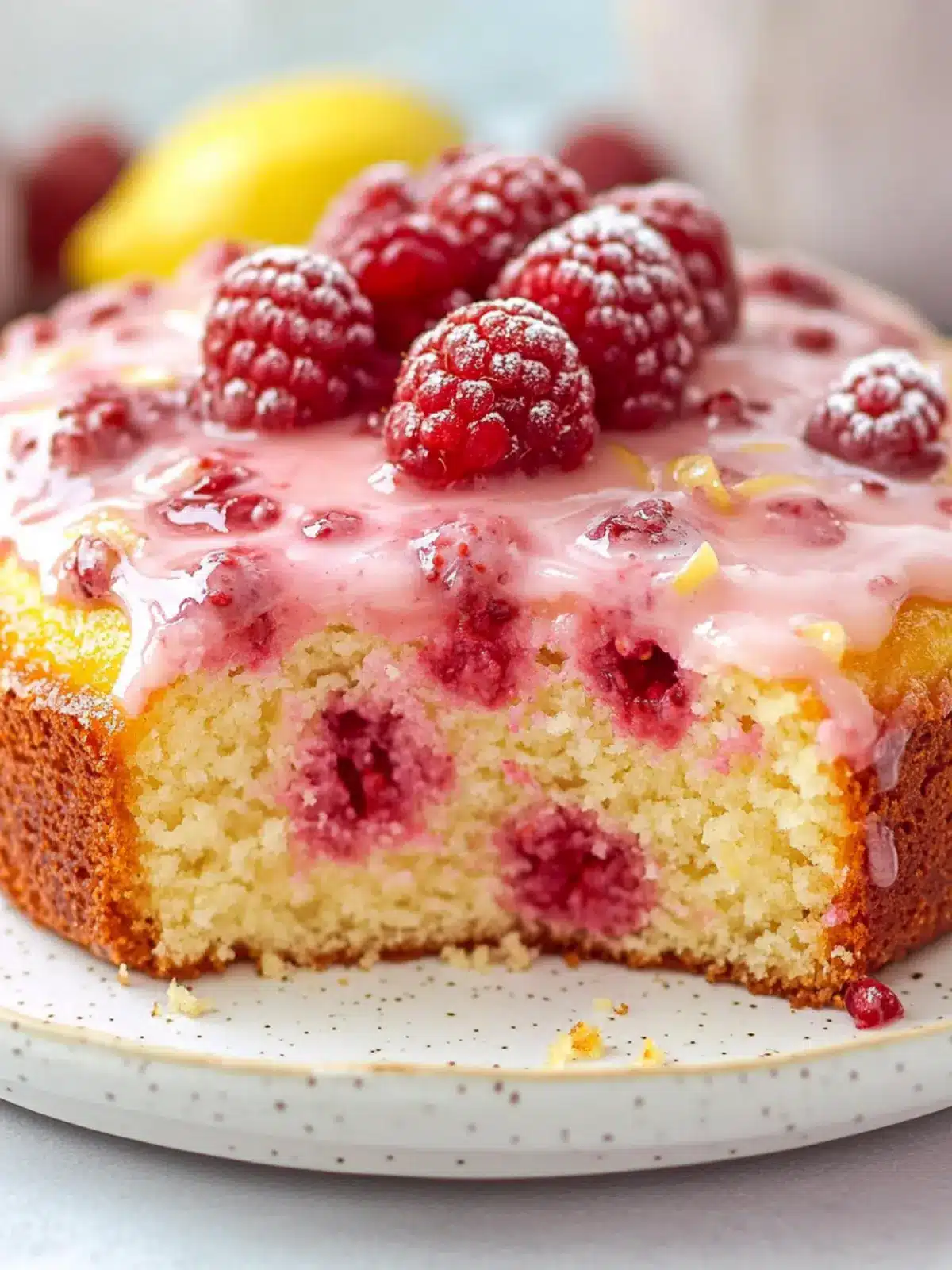 Lemon Raspberry Yogurt Cake