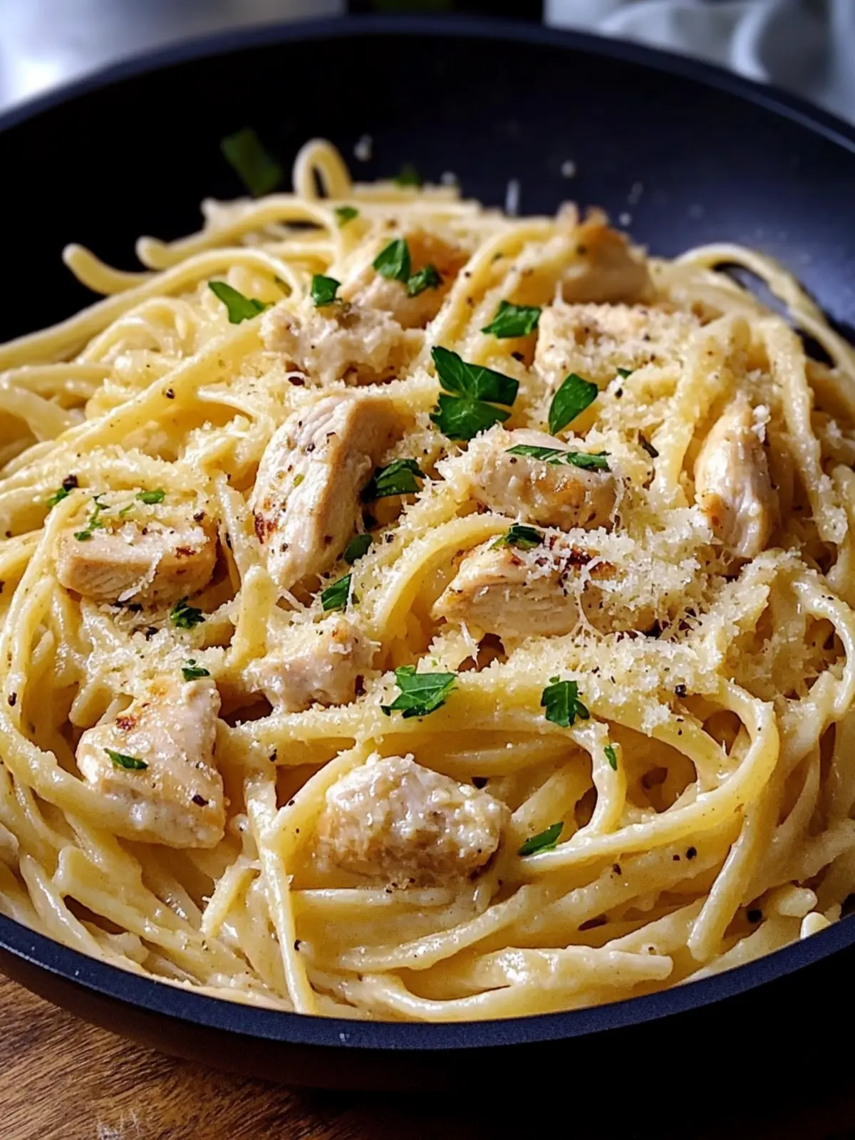 Healthy Garlic Parmesan Chicken Pasta