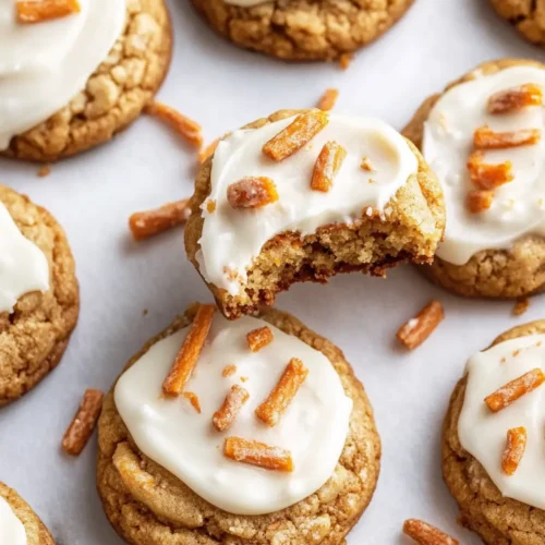 Carrot Cake Cookies with Cream Cheese Frosting