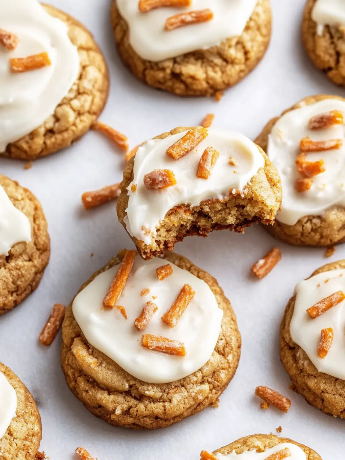 Carrot Cake Cookies with Cream Cheese Frosting Bliss