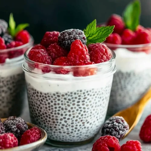 chia seed pudding with yogurt