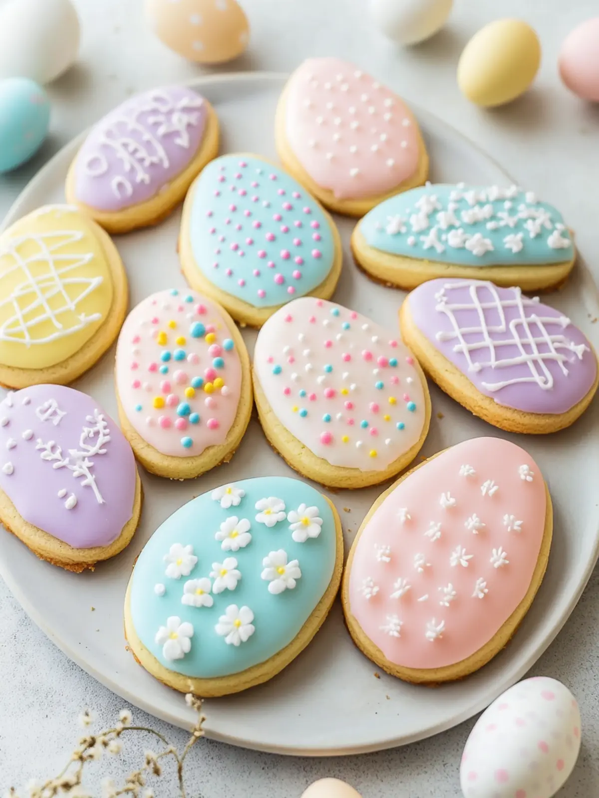Easter Pastel Sugar Cookies