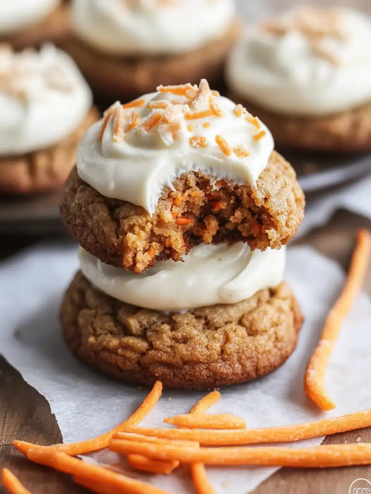 Carrot Cake Cookies with Cream Cheese Frosting