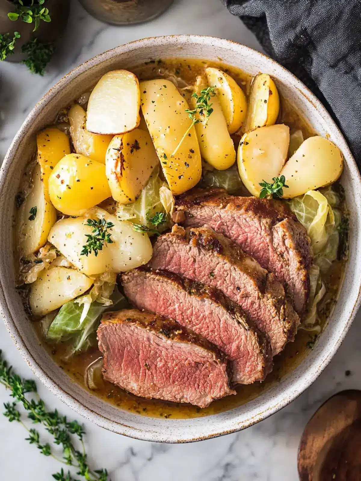 cornbeef cabbage slow cooker