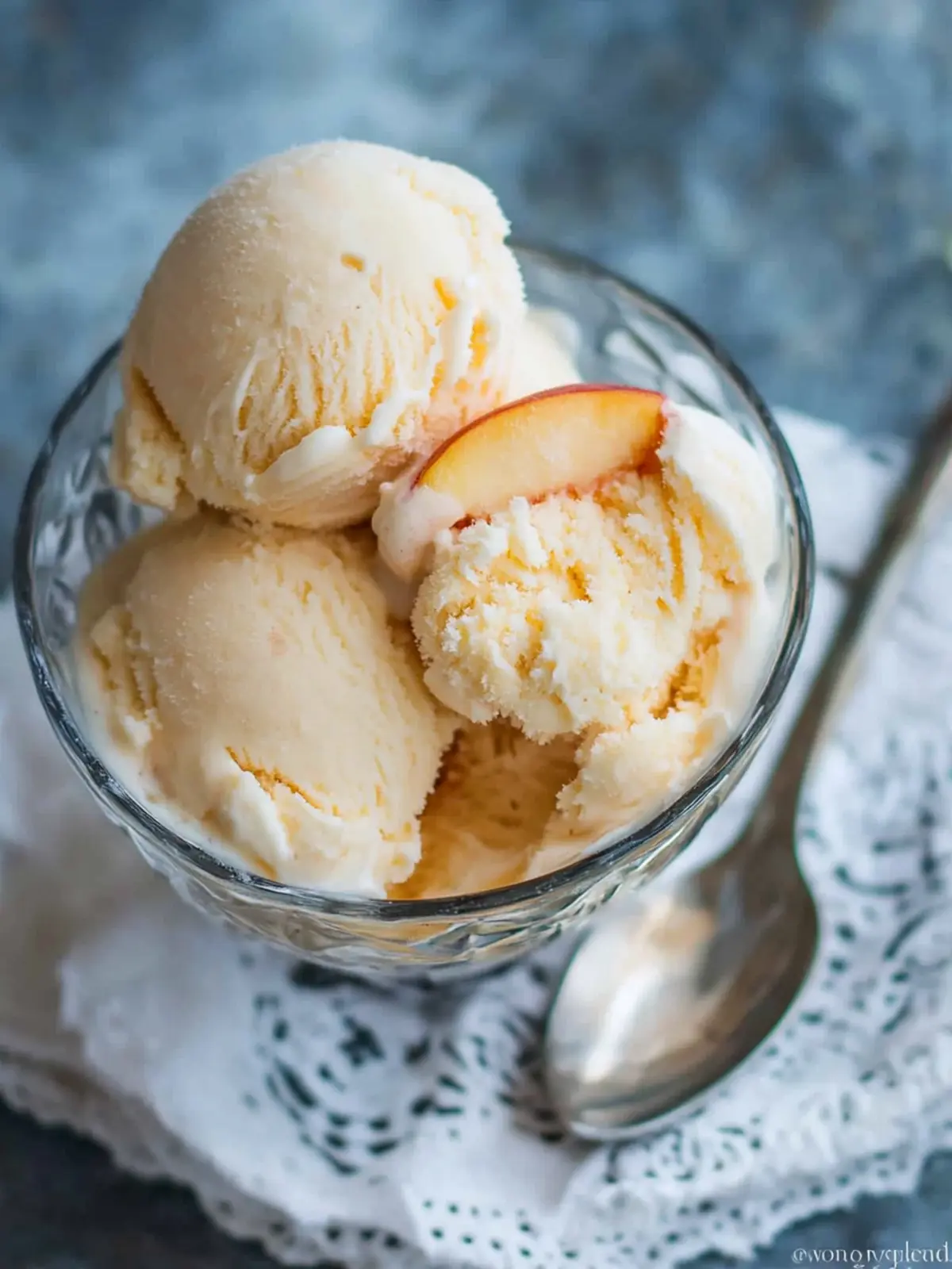 peach ice cream homemade