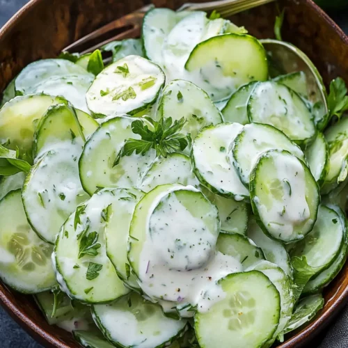 creamy cucumber salad recipe