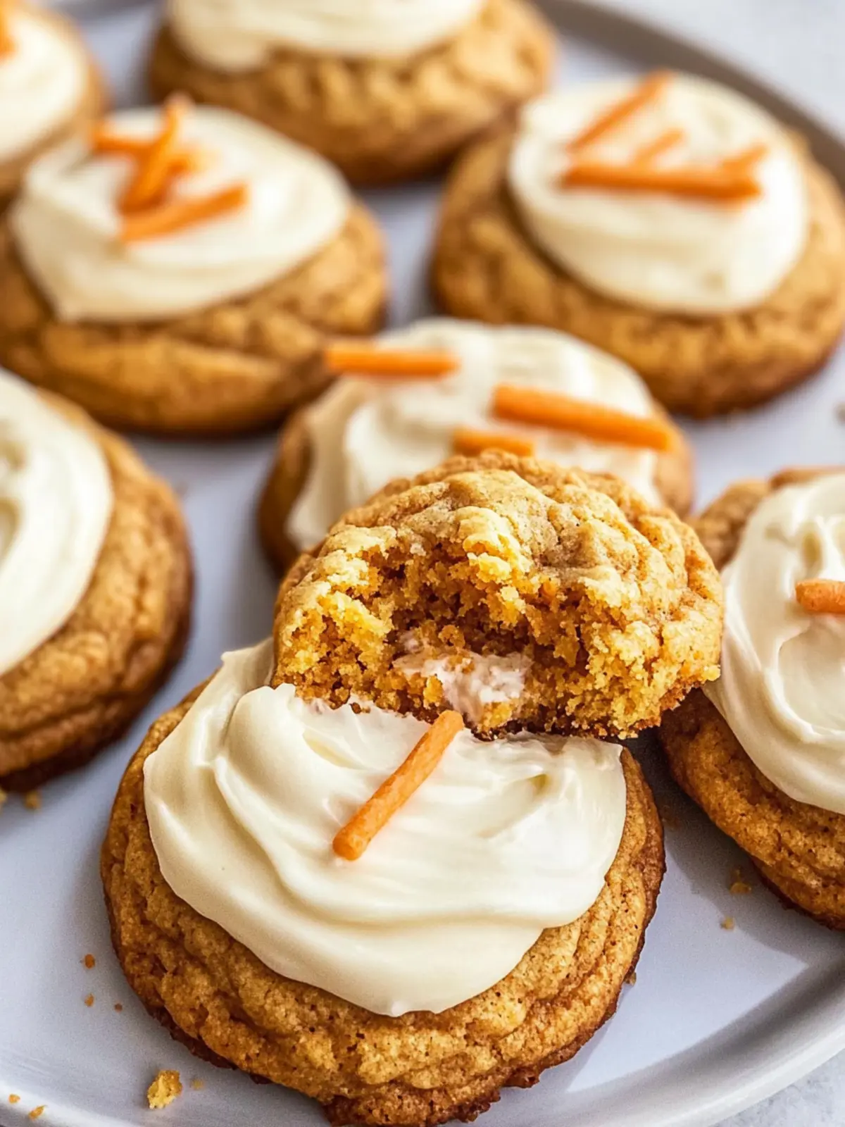 Carrot Cake Cookies with Cream Cheese Frosting