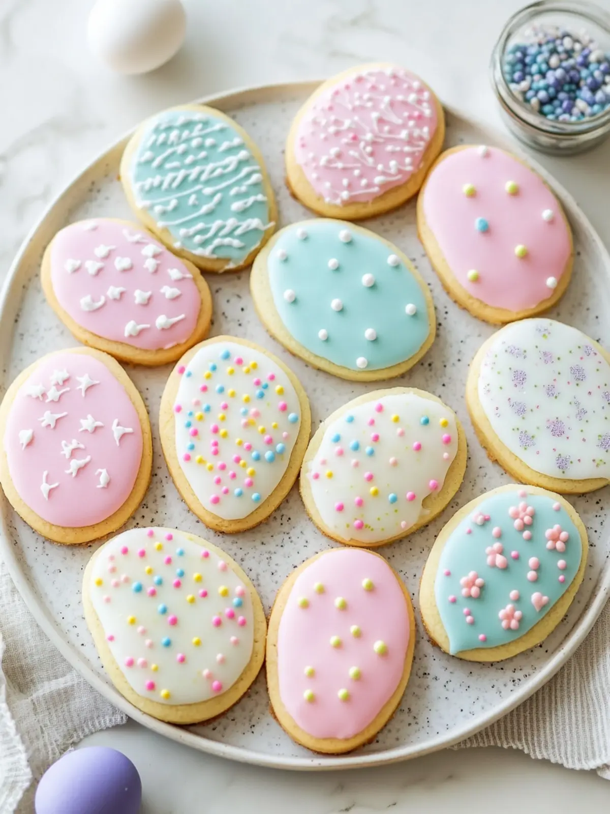 Easter Pastel Sugar Cookies