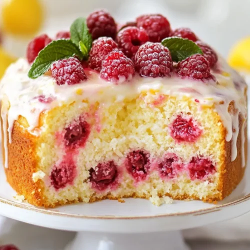 Lemon Raspberry Yogurt Cake
