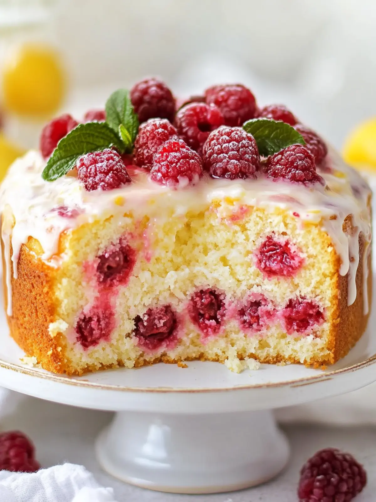 Zesty Lemon Raspberry Yogurt Cake for Effortless Summer Baking
