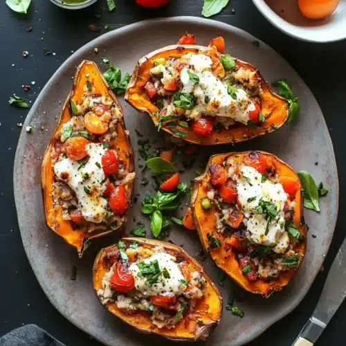 Mediterranean Stuffed Sweet Potatoes