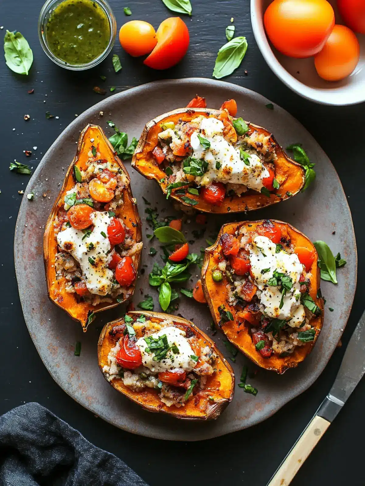 Mediterranean Stuffed Sweet Potatoes for a Flavorful Feast