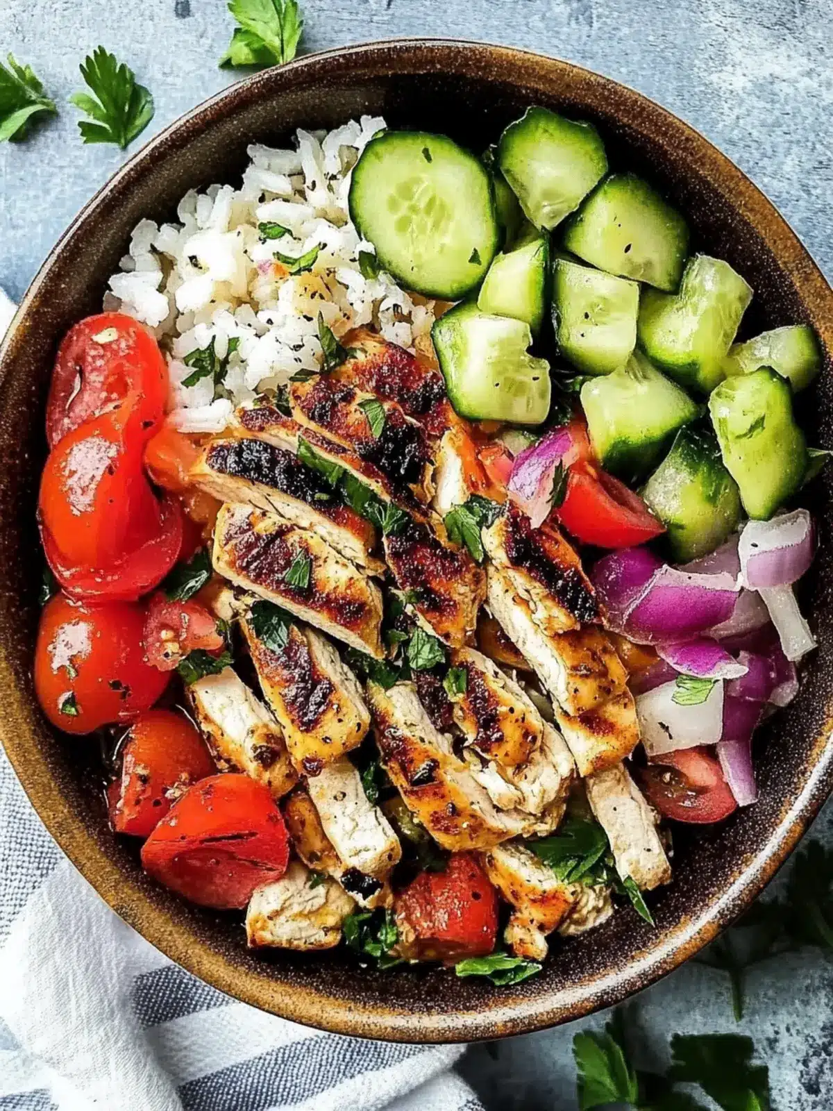 Greek Chicken Bowls
