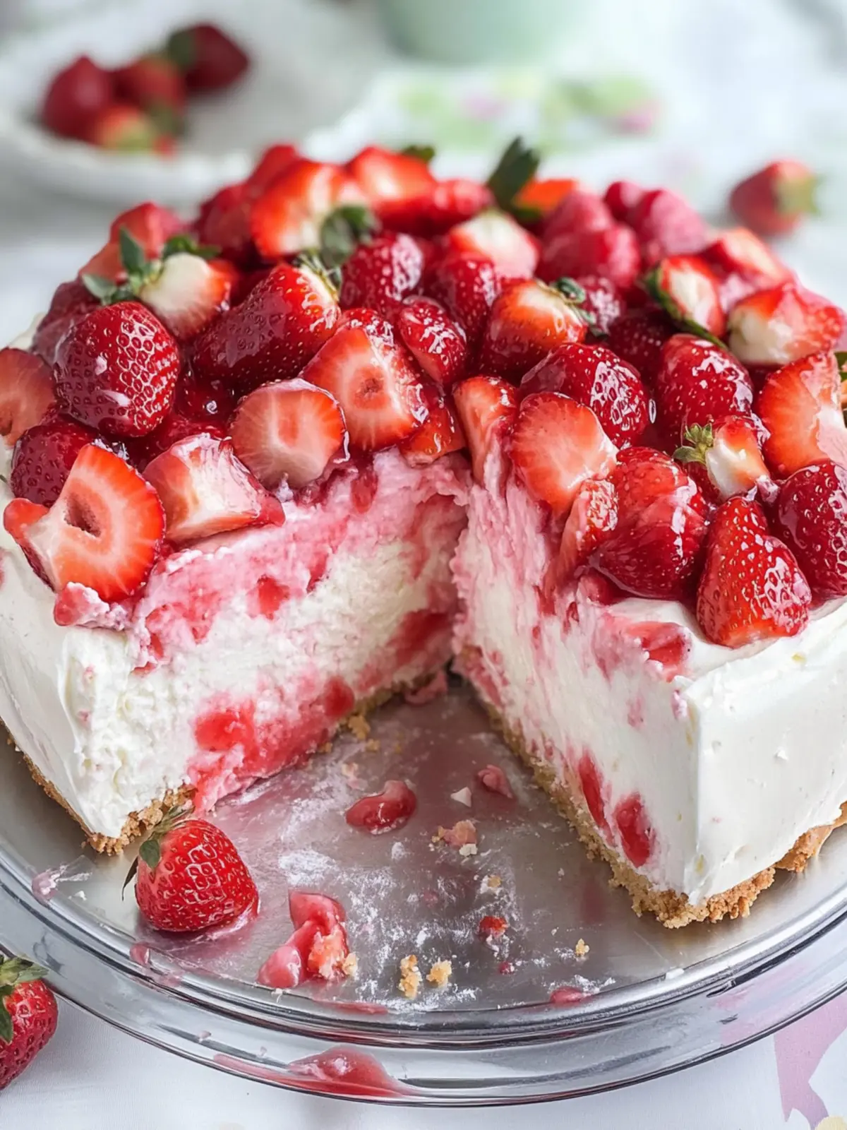 Irresistible Strawberry Cheesecake Poke Cake You’ll Love