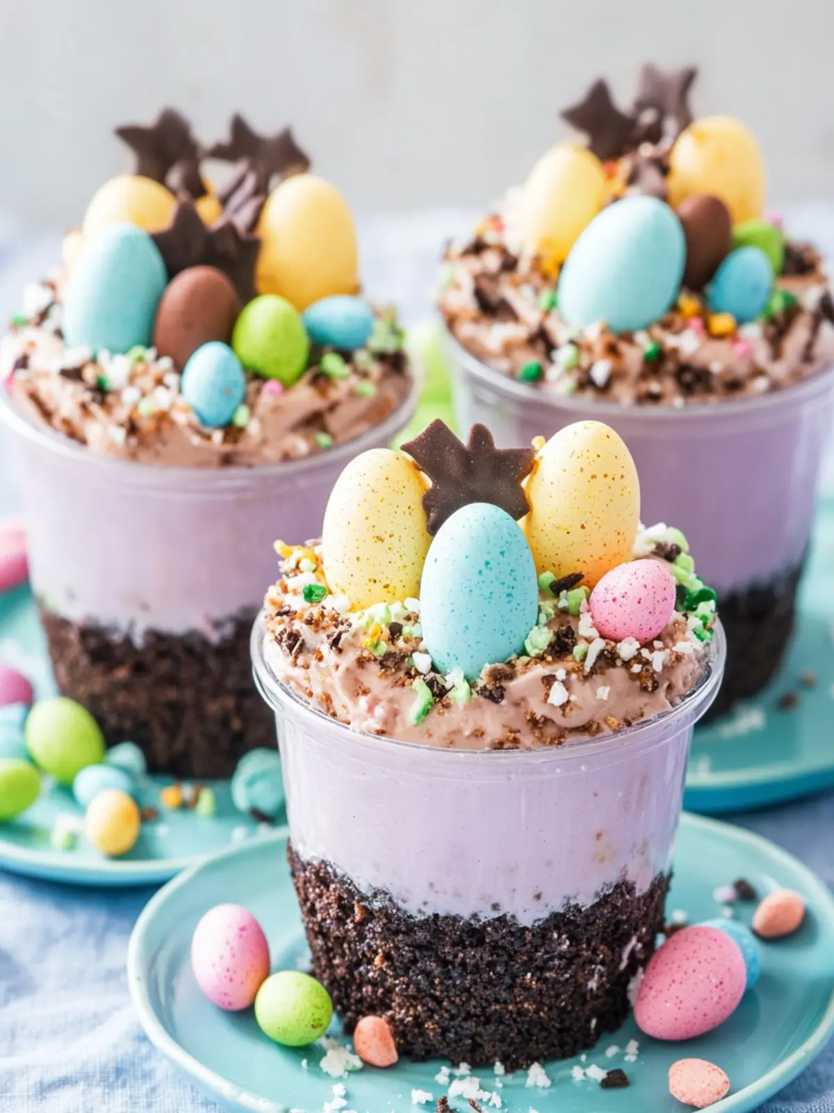 Easter Pudding Dirt Cups