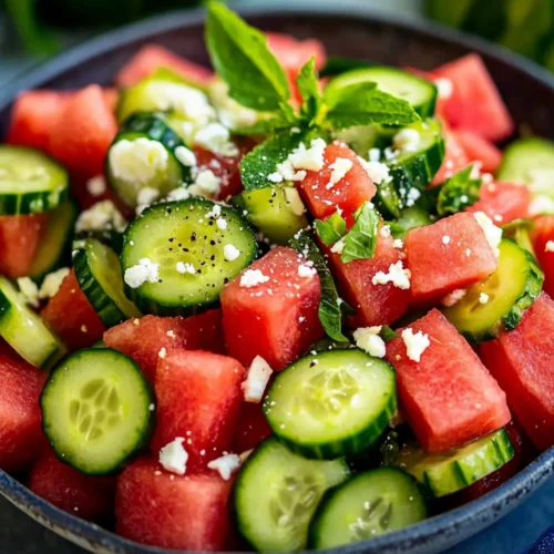 watermelon cucumber salad