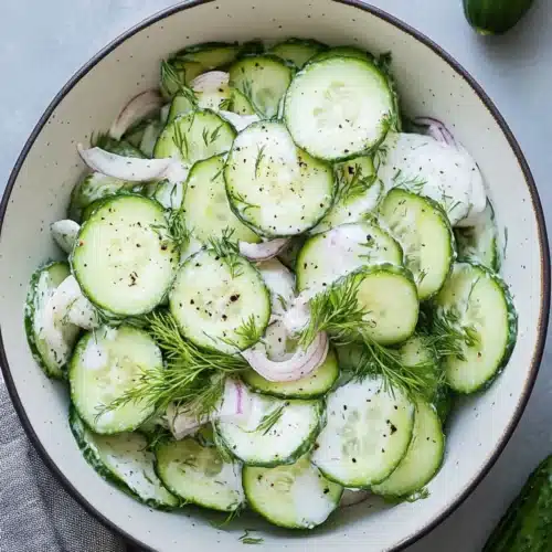 creamy cucumber salad recipe
