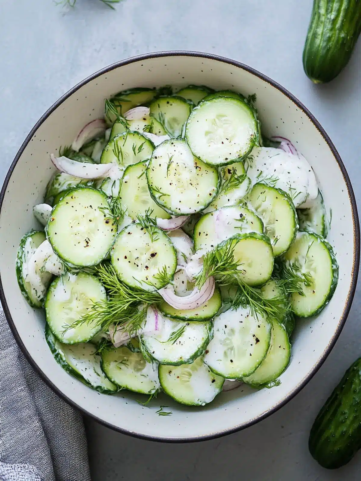 Delicious Creamy Cucumber Salad Recipe You’ll Love