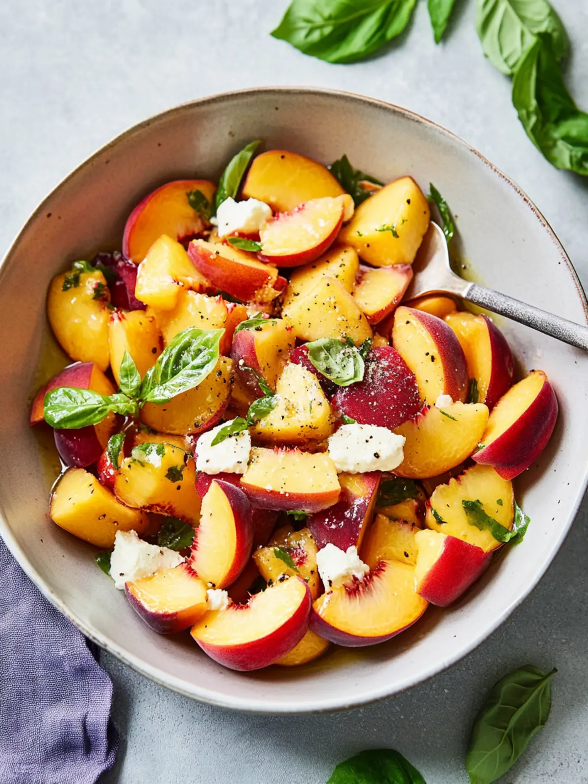 Peach salad recipe