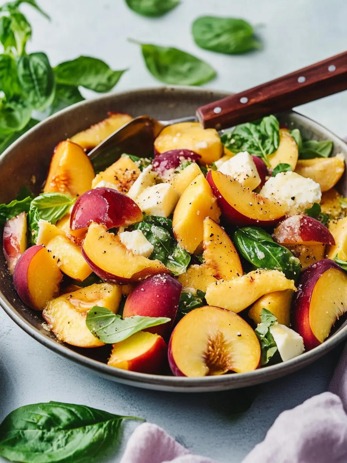 Peach salad recipe